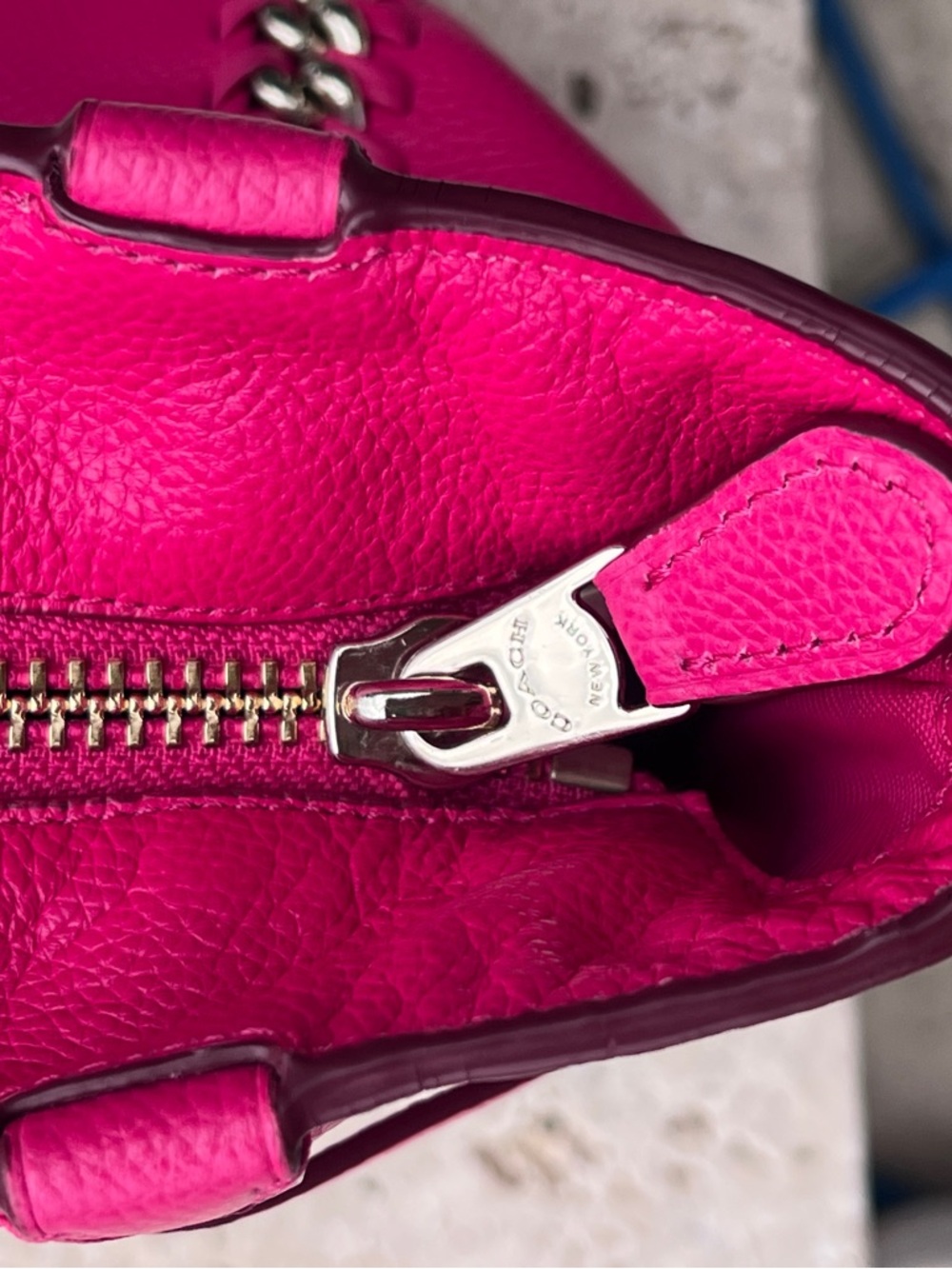 RARE COACH “Pink Ruby” Tatum Shoulder Tote - Picture 9 of 15